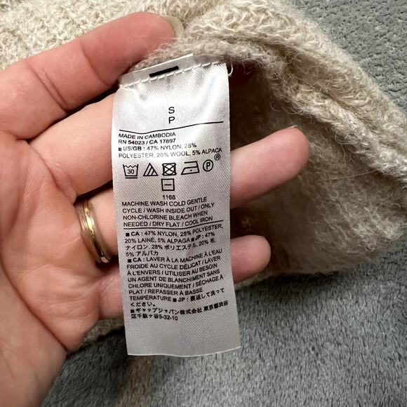 Banana Republic Sweater Womens S Wool Alpaca Luxe Minimalist Lightweight NWT - Picture 8 of 8